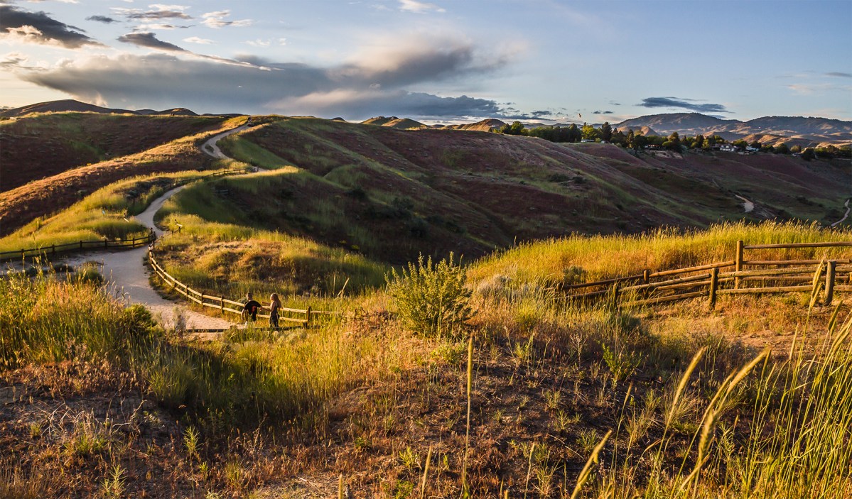 The Boise foothills at golden hour